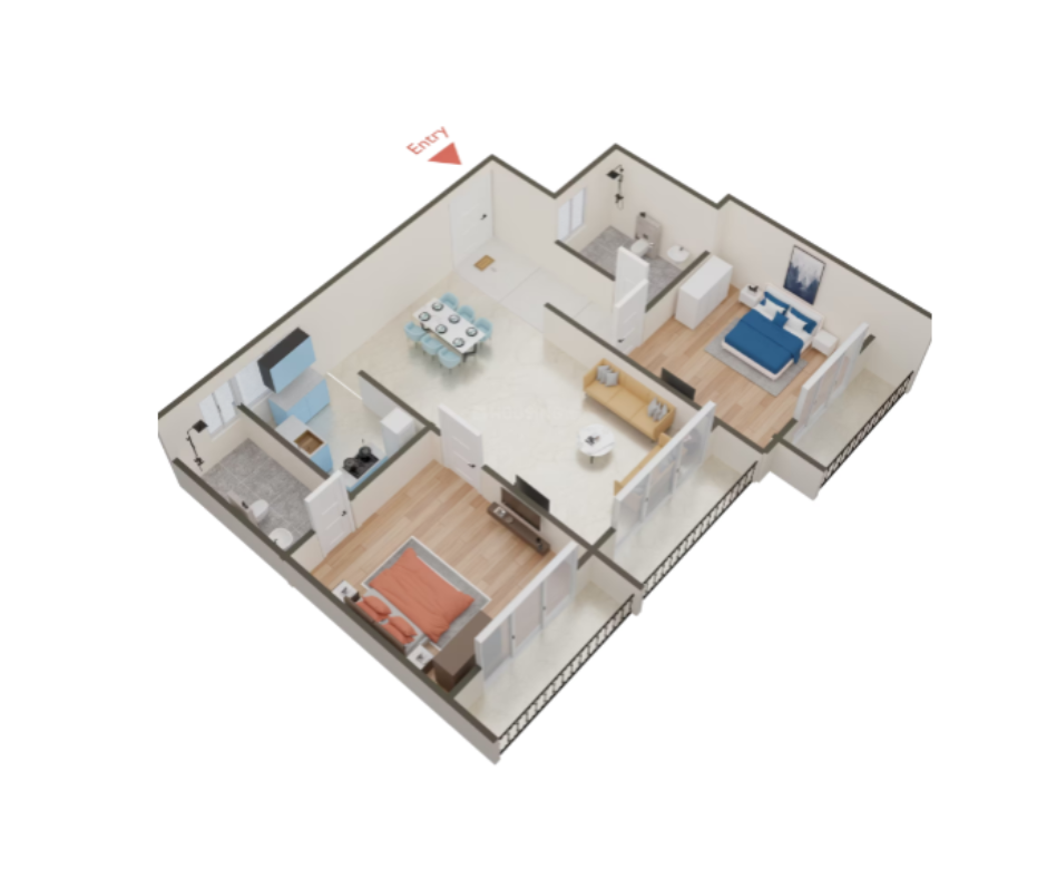 Bellagio 2bhk plan